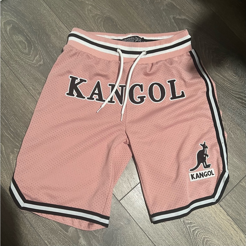 Kangol pink basketball shorts - small